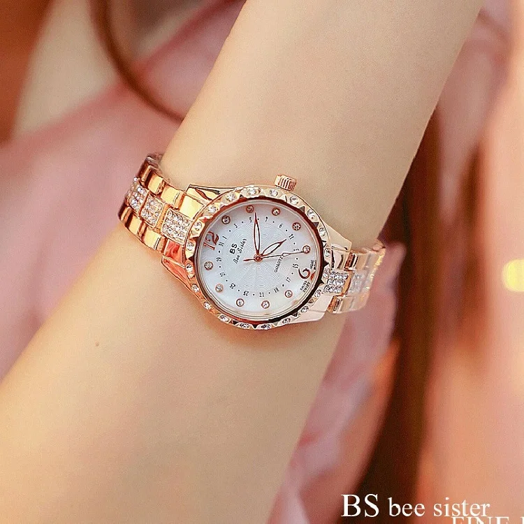 rose gold color Топ бренд простой стиль женские часы для женщин Бизнес платье часы светящиеся девушка мода повседневное браслет часы Montre Femme - Цвет: rose gold color
