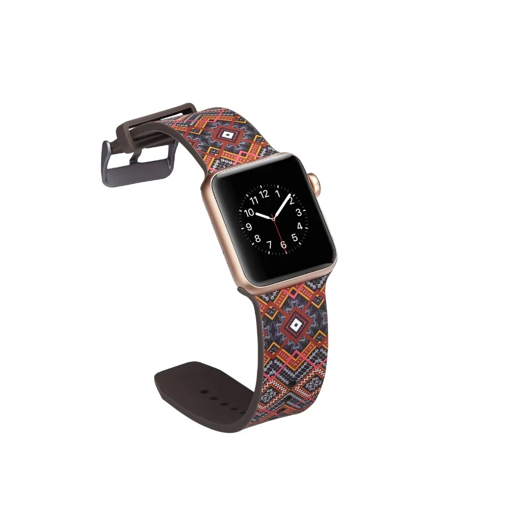 Ремешок для apple watch Группа apple watch 4 3 группа 42 мм 38 мм 44 мм/40 mmiwatch ремешок для часов браслет с принтом аксессуары для часов