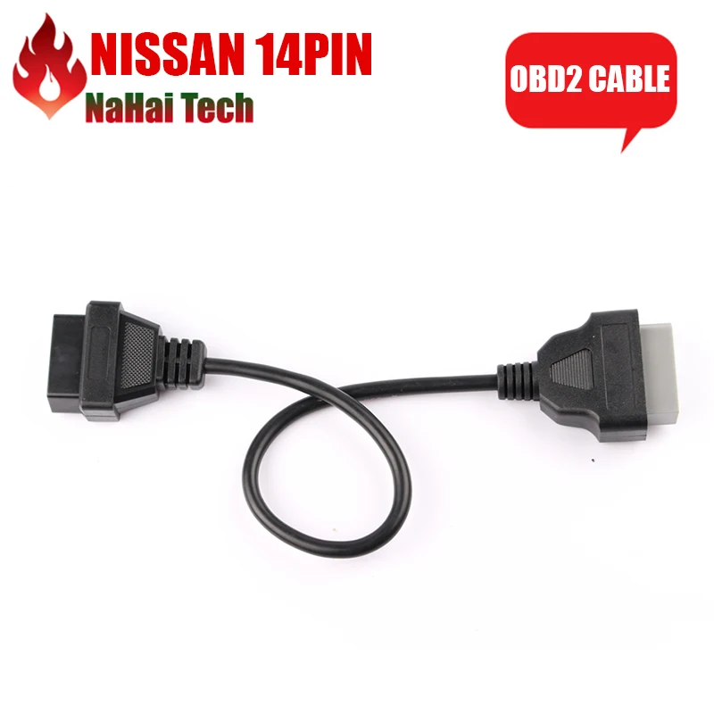 Для Nis Сан 14PIN мужчина к DLC 16PIN женский OBDII кабель 14 PIN до 16 OBD2 адаптер OBD 2