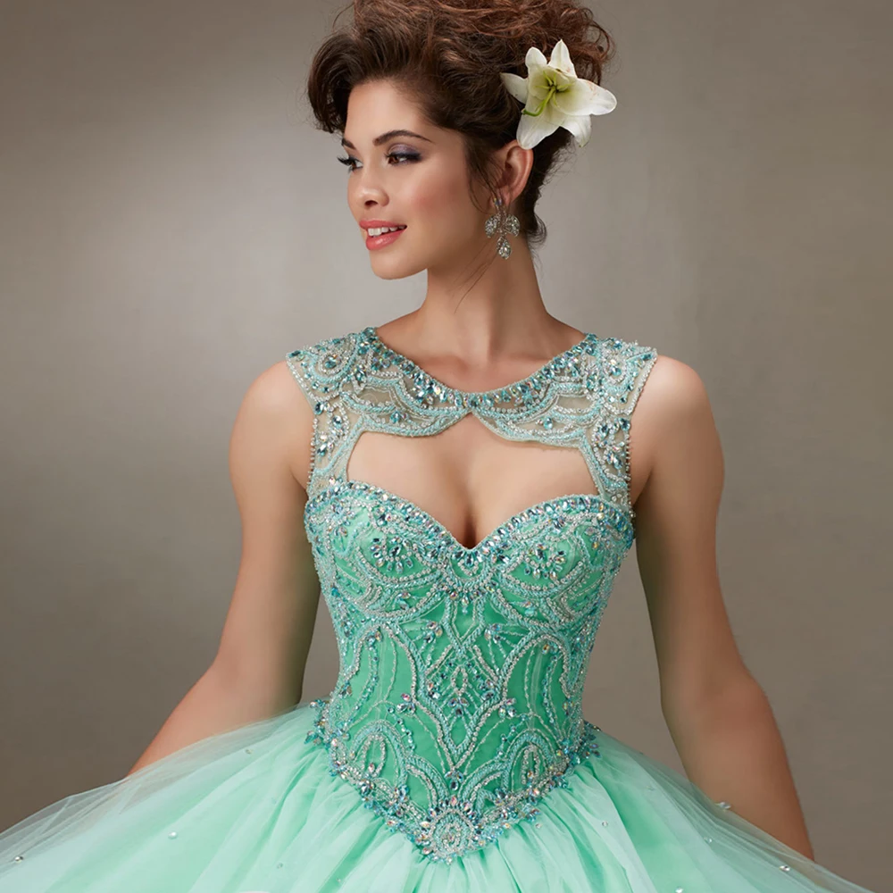 Vestidos De 15 Anos Quinceanera 2019 вышитый бисером с кристаллами бальное платье платья со