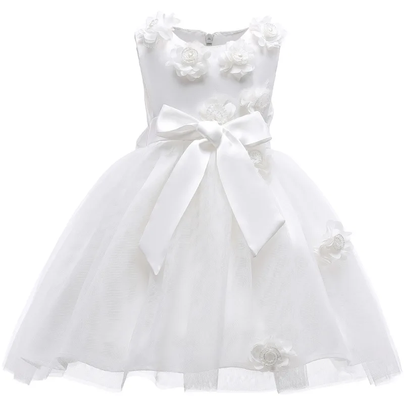 Вечернее платье для девочек-подростков белое элегантное принцессы дня рождения