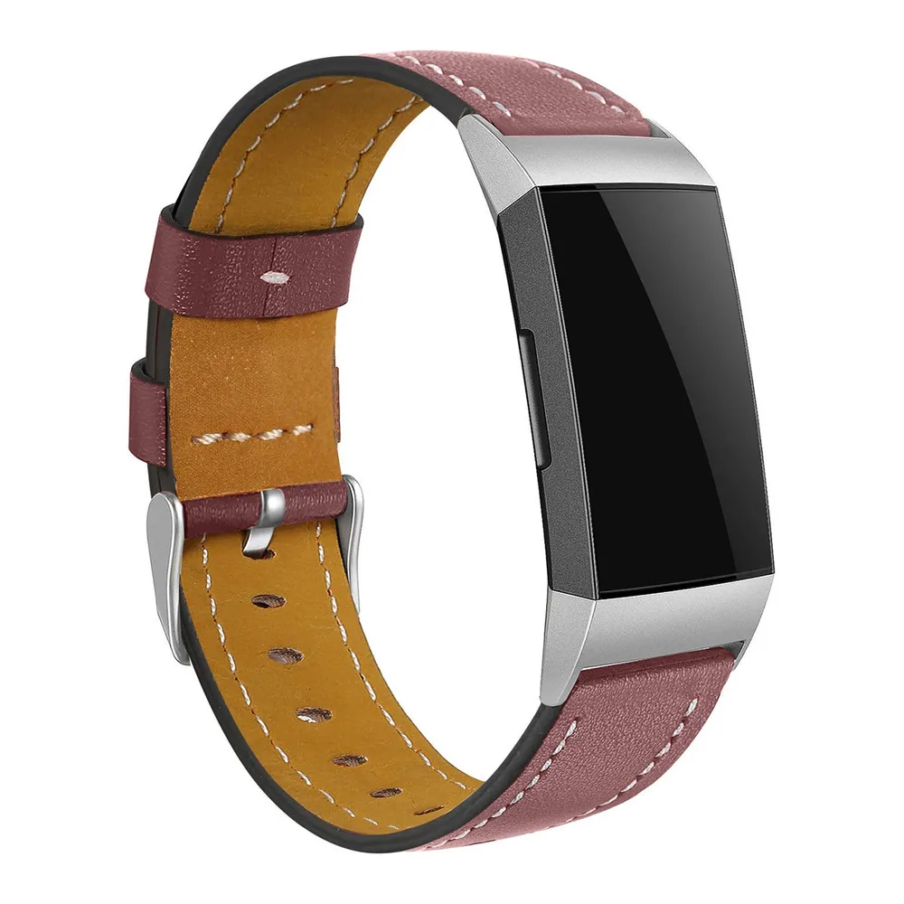 Для Fitbit Charge 3 натуральная кожа ремешок на запястье Браслет для Fitbit Charge3 фитнес-трекер SmartWatch ремешок