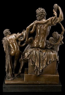 Абстрактная художественная статуя в римском греческом стиле бронзовая медная