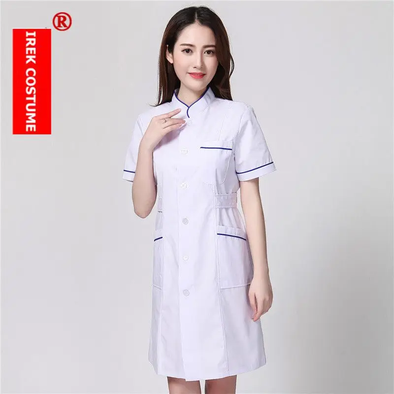 

2018 Women Medical Lab Coats Doctor Nurse Uniforms Hospital Nursing Scrub Overalls Clinic Beauty Salon Pharmist Workwear