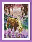 Joy Sunday животные Стиль Тихая долина лошадь вышивка крестиком наборы вышивка живопись иглы ремесленные магазины