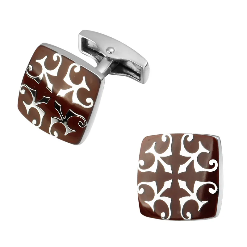 Высококачественные модные мужские запонки с Красной эмалированной птицей из