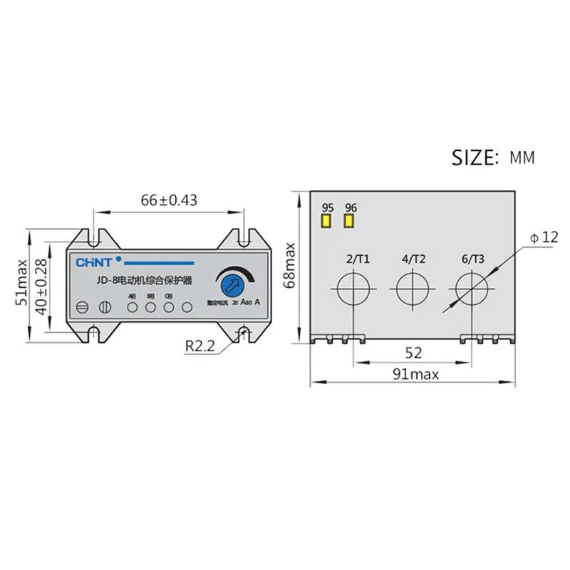 CHINT 5A/20A/80A/160A перегрузки по току и обрыва фазы мотор Защитная защита реле 220V 380V 20A-80A 2A-20A JD-8 JDB-1