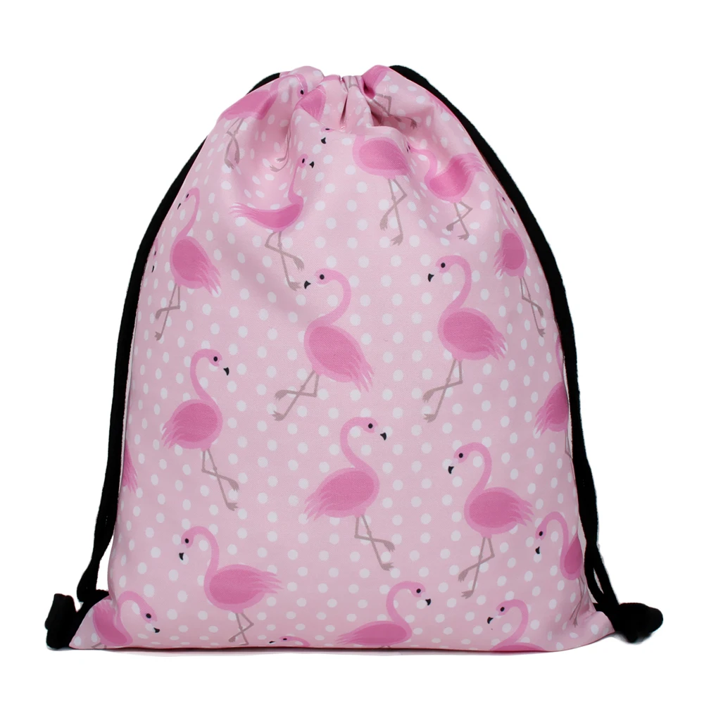 Женский рюкзак Deanfun розовый с 3D принтом в виде фламинго 3 шт./компл.|backpack 3d|pink - Фото №1