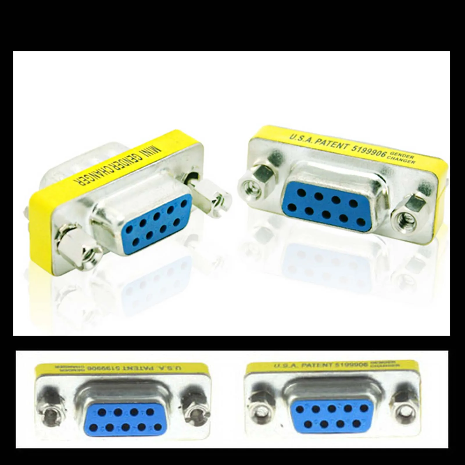 Бесплатная доставка DB9 VGA 9 контактный переходник с женским и разъемами мини