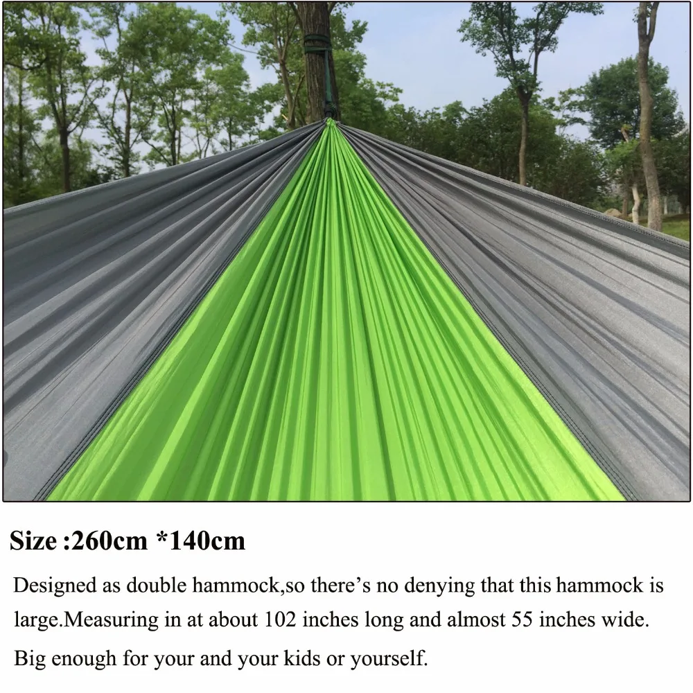 Портативный гамак нейлоновый с парашютом для двухместного отдыха путешествий