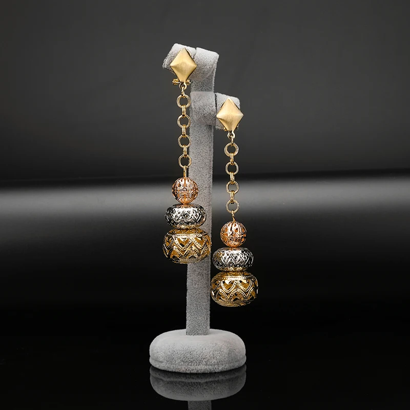 Fani брендовые длинные висячие серьги женские качественные золотые Висячие