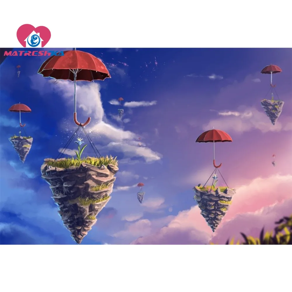 Алмазная вышивка ландшафт красная Бриллиантовая стена разы наборы для вышивки