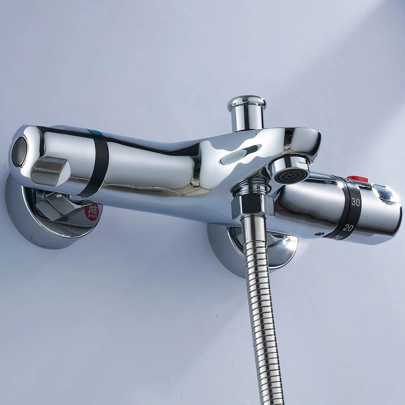 Смеситель для душа латунь серебро хром термостатический смеситель в ванной