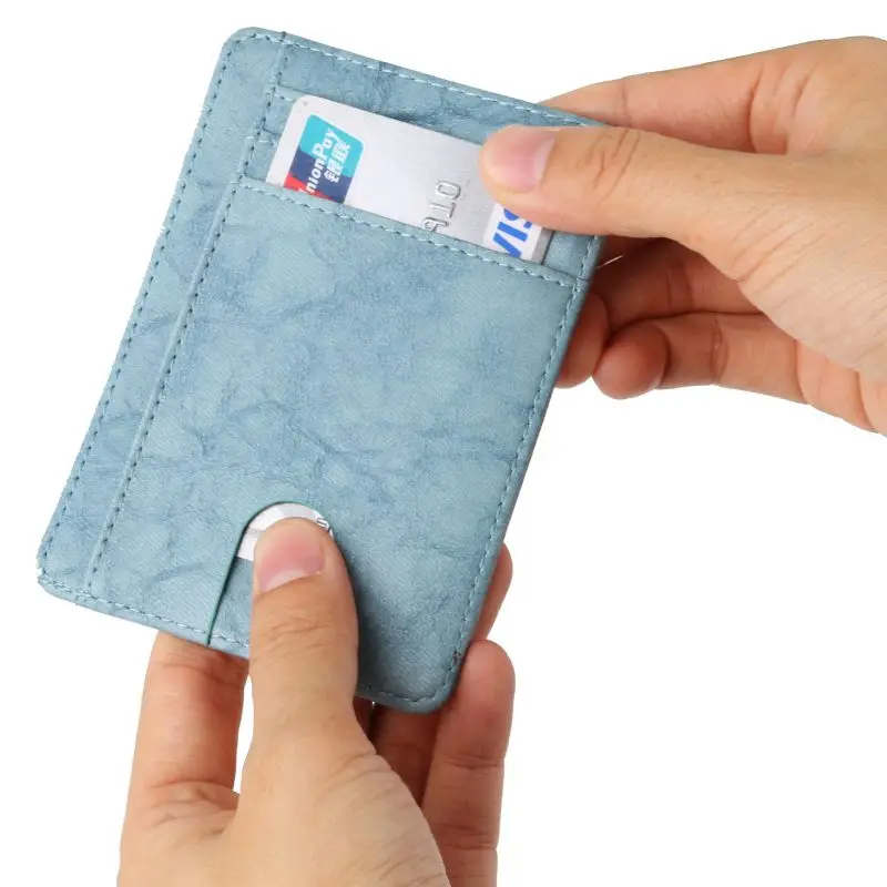 Чехол тонкий Rfid бизнес имя кредитный держатель для карт кожаный чехол для визиток протектор для дома и офиса принадлежности для хранения