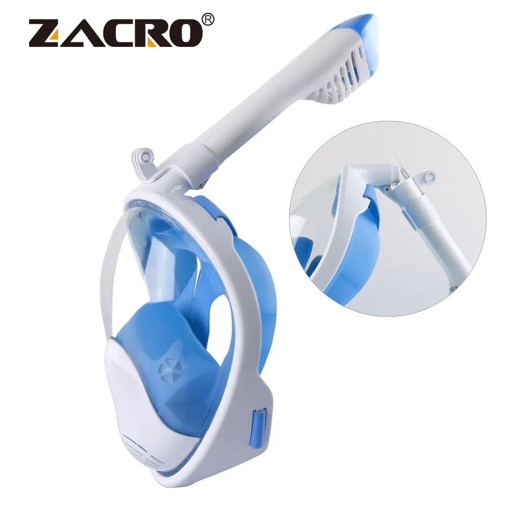 Zacro Полнолицевая маска для дайвинга Анти-Туман Маска Для Сноркелинга Подводное