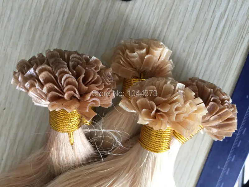 Лучшие качественные русские волосы U-образного кончика прямые наращивания 100 г.