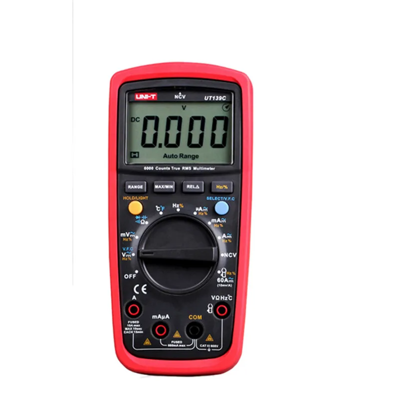 UNI-T UT139C Digital Multimeter Auto Range 6000 Count Voltmeter Temperature True RMS lcd digitale multimeter tester | Инструменты