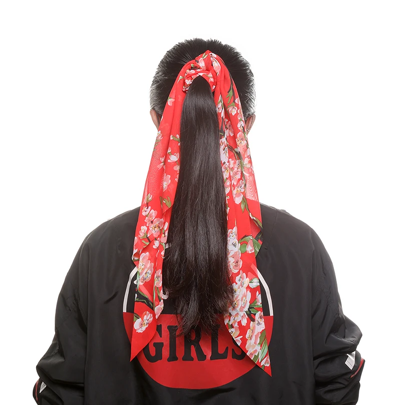 Женский шарф для волос AWAYTR удлиненная Цветочная повязка на голову в стиле бохо