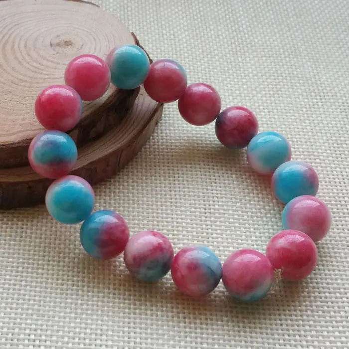 A-413 китайский модный красивый красный синий Регулируемый каменный браслет из