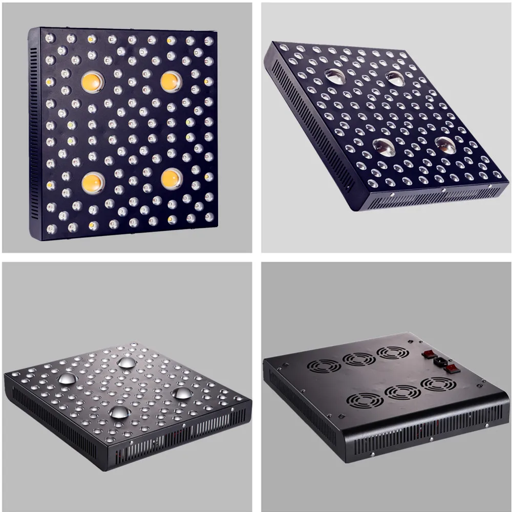 Qkwin high end COB led grow light 1200 Вт для 195 Вт реальная мощность Bridgelux чип COB 190 Вт истинная мощность двойной объектив для высокого номинального значения