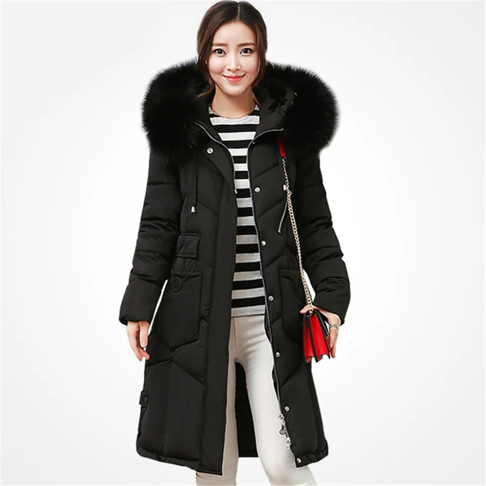 Новый с капюшоном Мех животных парка зимняя Подпушка хлопковое пальто женский