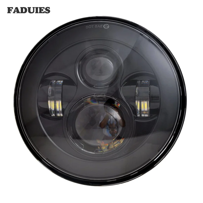 7 дюймовый светодиодный фар для мотоцикла Harley тур, FLD, Softail наследие, Street Glide, Road King, Electra Road Glide для Jeep Wrangler