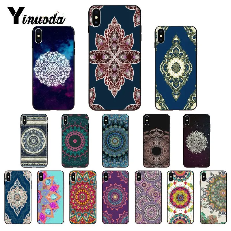 Yinuoda синий Тотем Мандала Цветок на заказ фото телефон чехол для iPhone 6S 6plus 7plus 8 8Plus X