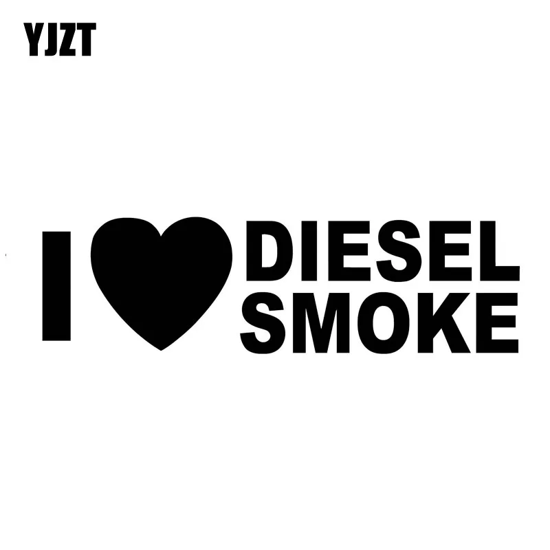 YJZT 15 см * 4 I LOVE DIESEL SMOKE Turbo Автомобильная Наклейка Виниловая наклейка сердце черный
