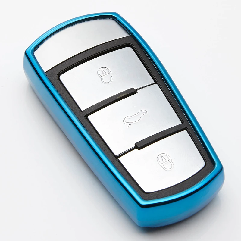 KUKAKEY TPU чехол для автомобильного ключа Vw Volkswagen CC Passat b6 b7 Удаленная защита ключей