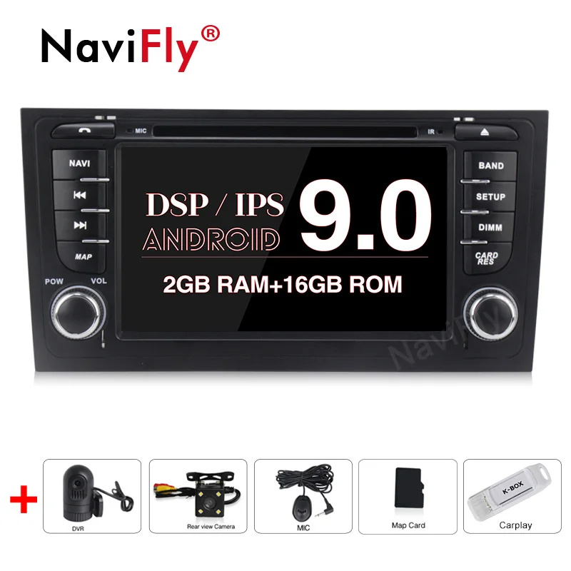 dvd camera DVR PLY Android 9,0 ips DSP Автомобильный dvd Радио Аудио мультимедийный плеер для Audi A6 S6 RS6 1999-2005 Allroad 2000-2005 gps навигация RDS A6 - Цвет: dvd camera DVR PLY