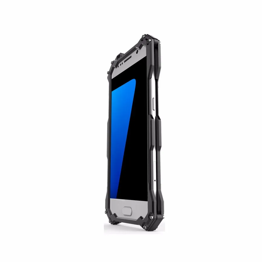 R-JUST воина гундама S7 края металлический корпус для SAMSUNG Galaxy S7& S7 край фирменный дизайн Алюминий с защитной оболочкой 360 защитный кожух для телефона