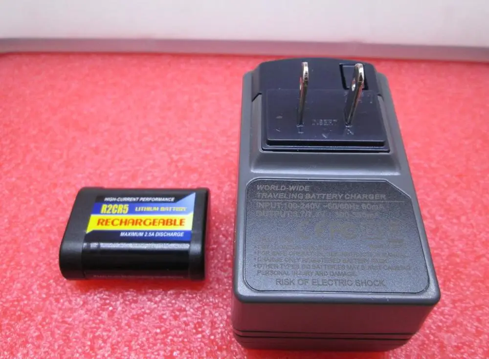Горячая новинка 2CR5 батарея для камеры R2CR5 2CR 6V 500mah 2CR5 литий-ионная аккумуляторная батарея для цифровой камеры(1 батарея+ 1 зарядное устройство - Цвет: American plug