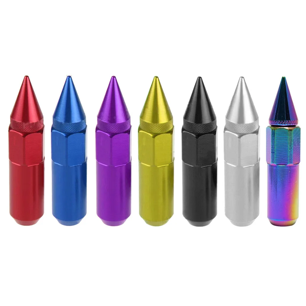 Wupp 20 шт. M12X1.5mm рифлёные гайки шипы Расширенный тюнер диски из алюминия крышка колесных дисков 20 x наконечники ступицы колеса автомобиля гайки шипы для шин#619g35