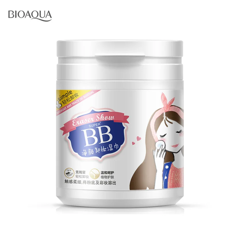 Листы BIOAQUA для быстрого снятия макияжа глубокая очистка лица ватные диски