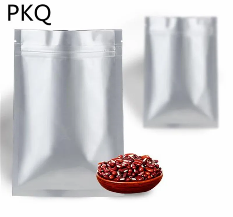 10pcs Retail Zipper Lock Bag Tear Notch Silver Package Pouches Heat Seal Aluminum Foil Bags Snacks/Nuts Sealing 10x15cm | Дом и сад