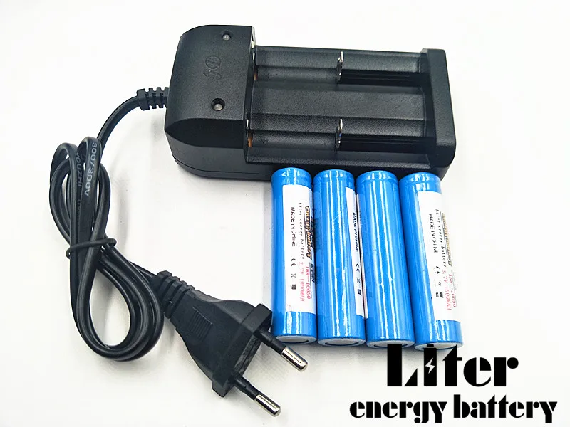 Литровый аккумулятор 3 7 V 16650 1800mAh литий ионный + зарядное устройство для