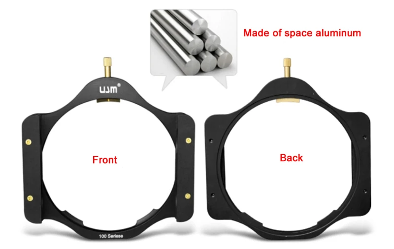 Полностью металлический алюминиевый держатель фильтра 100 мм + тонкое переходное