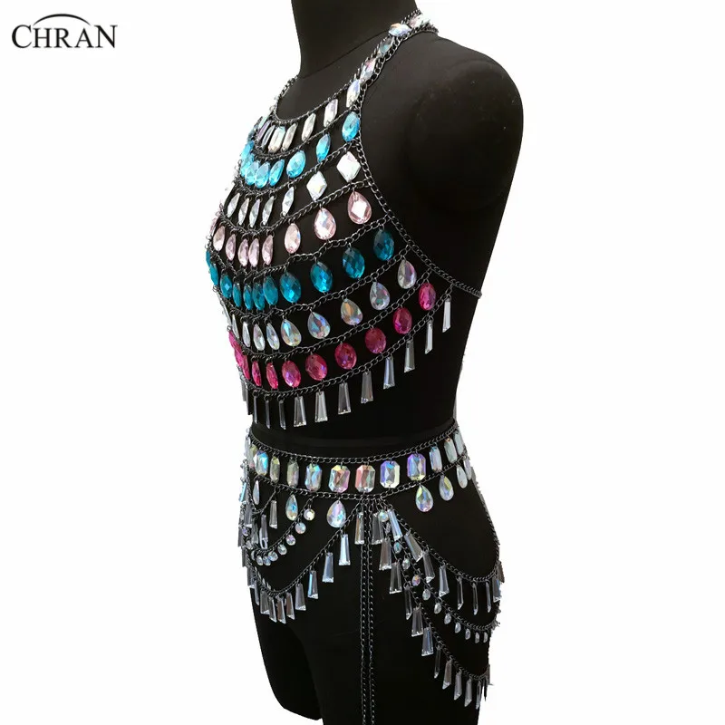 Купальник-бикини Chran комплект из двух предметов для ночного клуба вечеринки