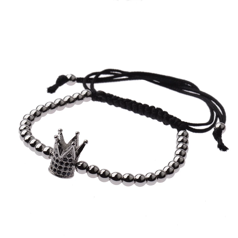 Amader 4 вида цветов модный мужской серебряный цвет микро кристалл корона