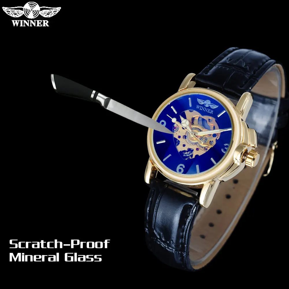 Популярный Бренд 2016 женские часы WINNER автоматические с автоподзаводом циферблат