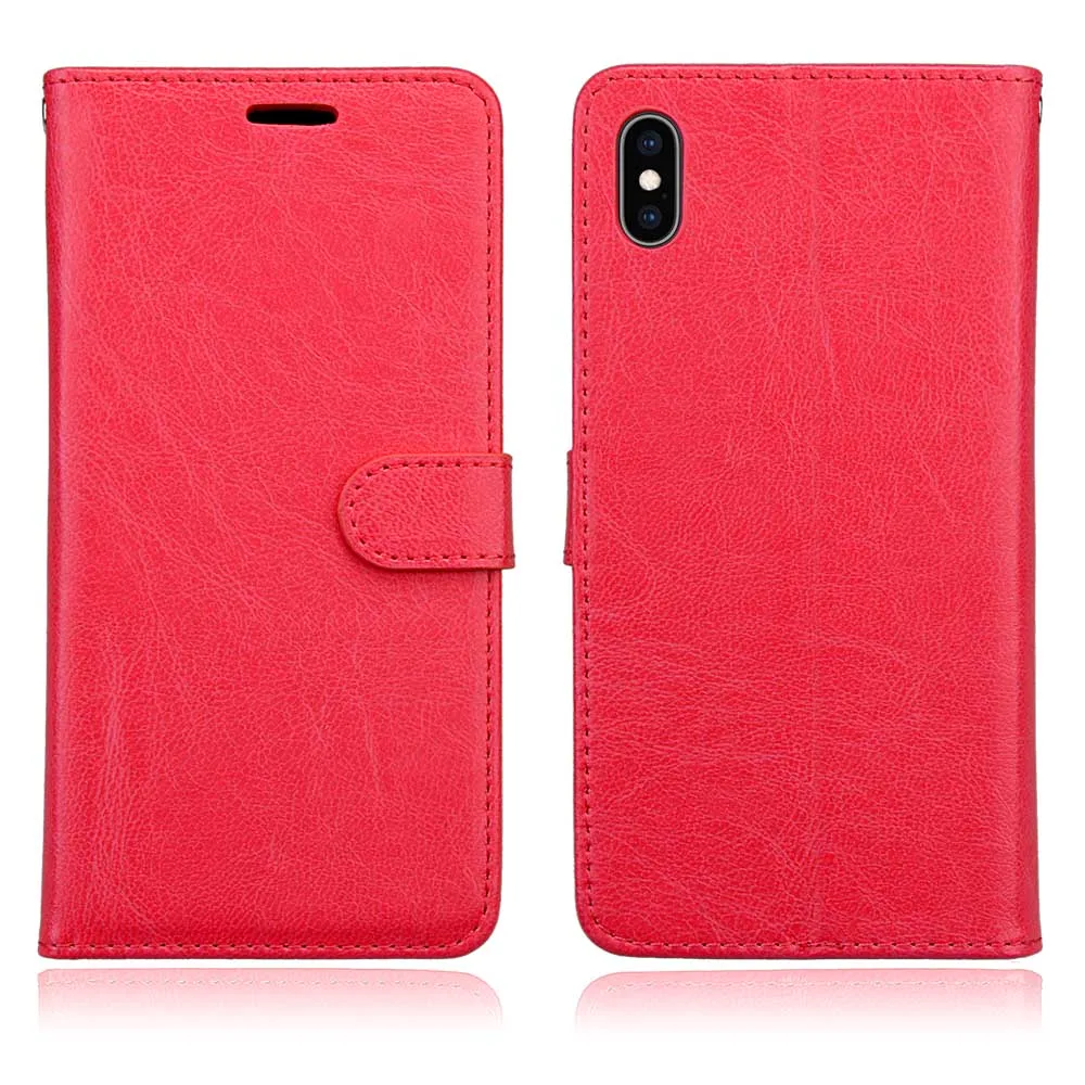 Защитный чехол кошелек с откидной крышкой и 3 отделениями для карт iPhone X XS XR