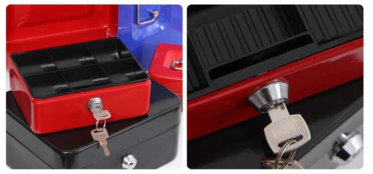 Портативный мини Сейф для дома школы офиса с отсеком запираемый ящик