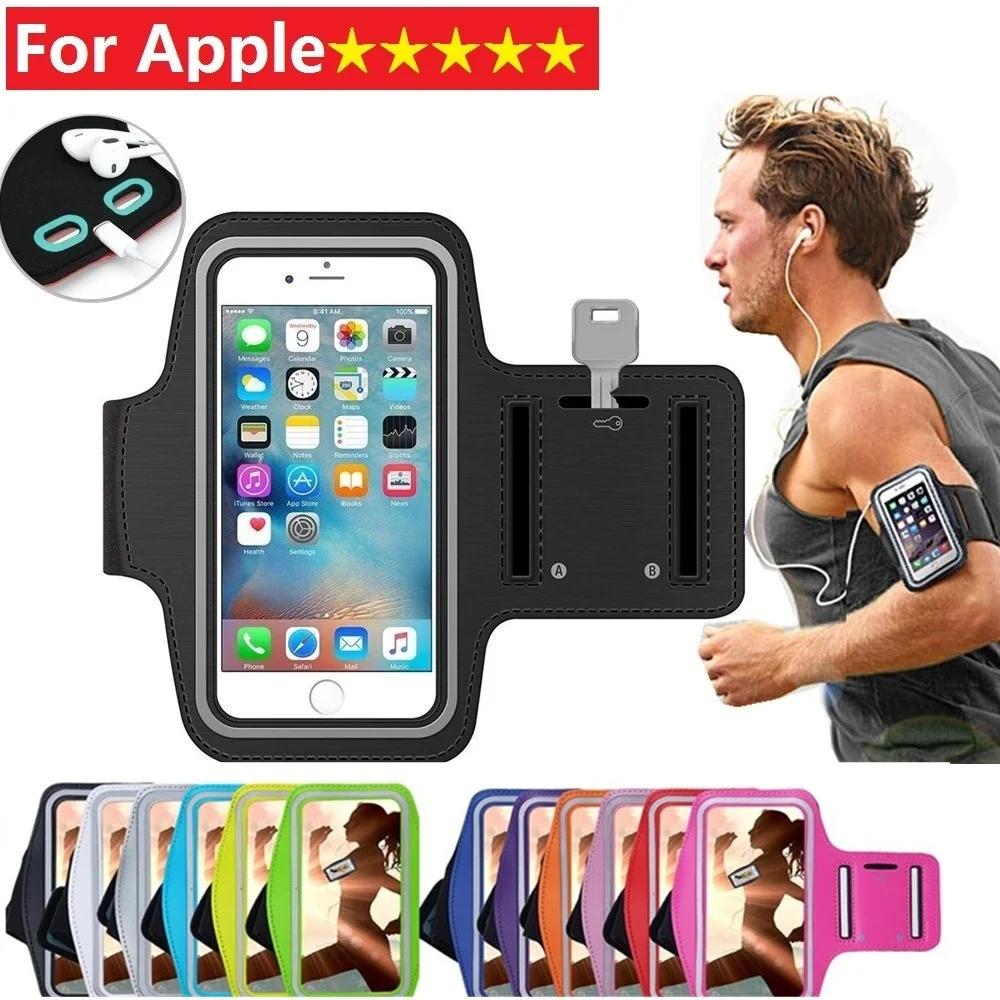 Сенсорный экран спортивный держатель для телефона чехол бега Apple iPhone X XS MAX XR 5 6 6s 7 8