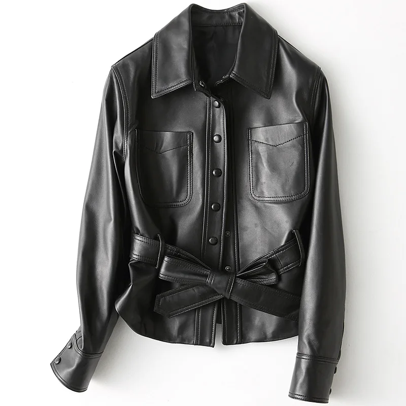 Весна и осень весна новые модные из овечьей кожи женские мотоциклетные ремонт