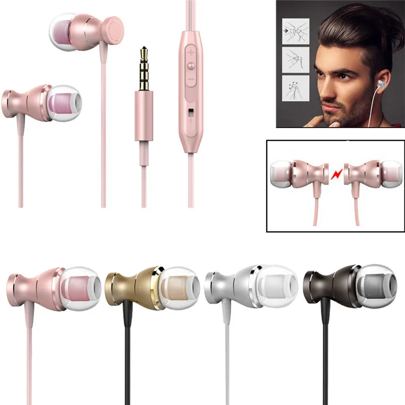 Высокое качество наушники в ухо металлические супер бас auriculares стерео гарнитура