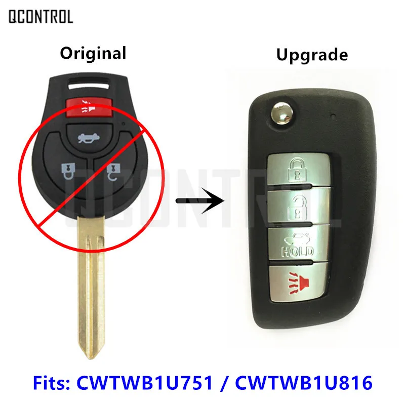 QCONTROL дистанционный Автомобильный ключ Обновлен для NISSAN Almera Altima Note Qashqai Xterra X Trail