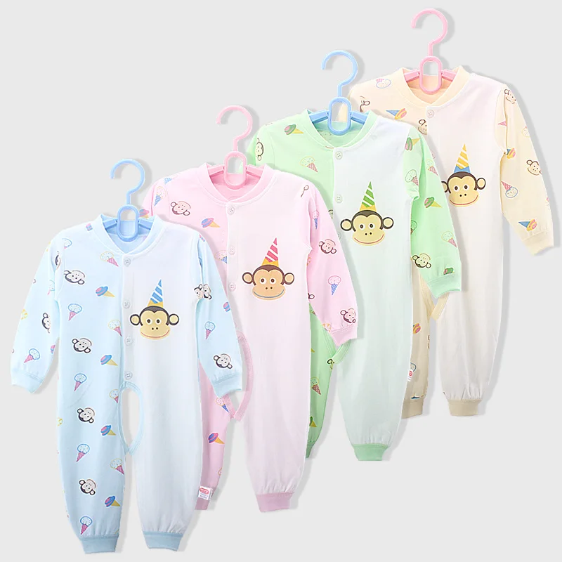 Комбинезоны для новорожденных из 100% хлопка с принтом обезьяны|baby rompers|baby boy