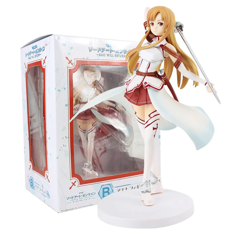 Меч искусство онлайн вернет Yuuki Asuna Kirigaya Kazuto ПВХ фигурка модель ACGN Коллекция фигурка кукла игрушка подарок