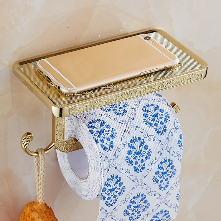 

Brass Bathroom Toilet Bohemian Vintage Antique bronze Toilet Paper Holder Roll holder Artistic Shower Roll Tissue Rack E206
