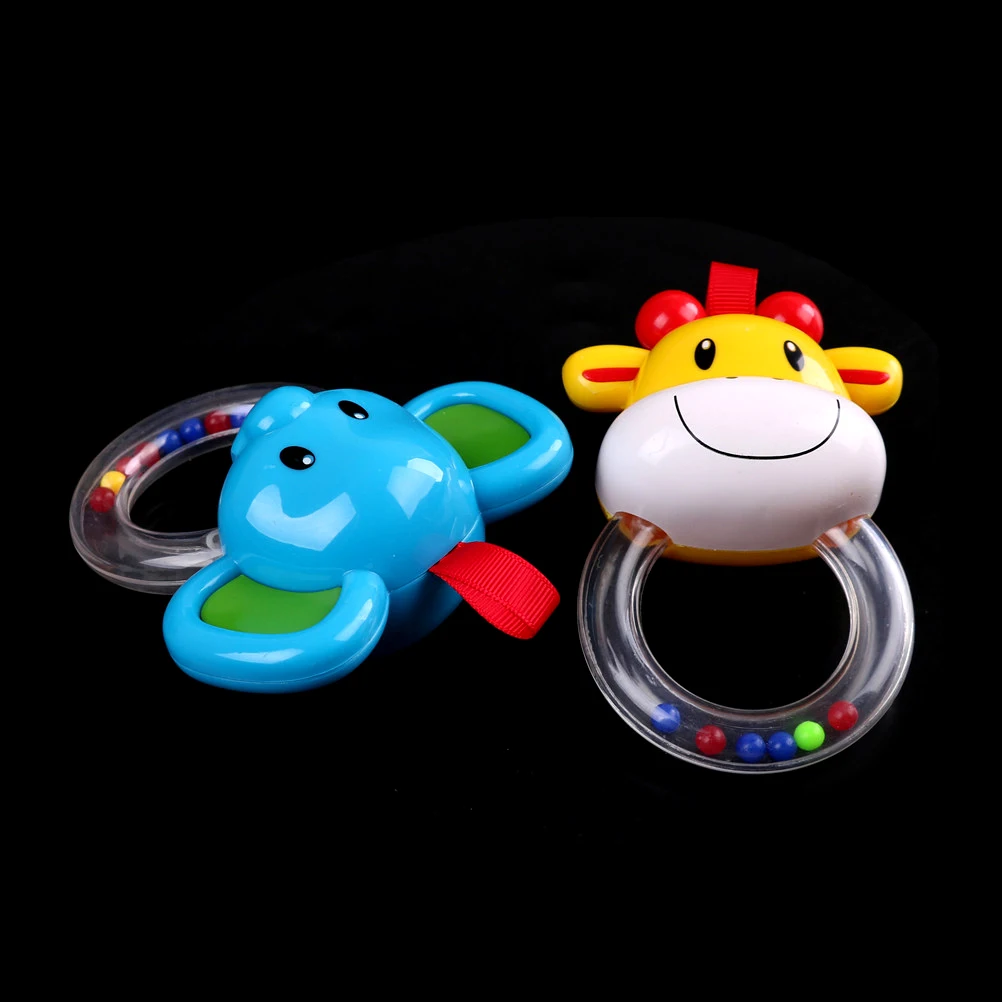 

Baby Multifunctional Elephant Cattle Hanging Rattles Toys Plastic Hand Bell Stroller Development Toy Newborn